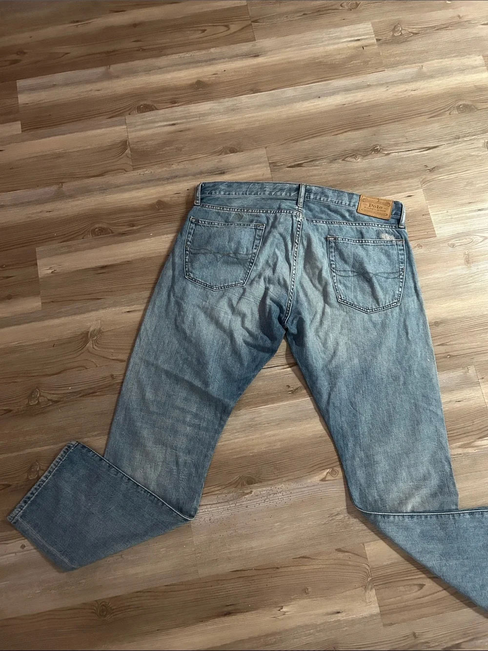 Polo by Ralph Lauren Men’s Washed Blue Denim Jeans